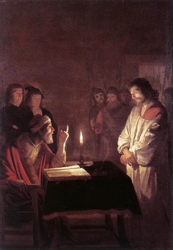 HONTHORST, Gerrit van Christ before the High Priest sg oil painting image